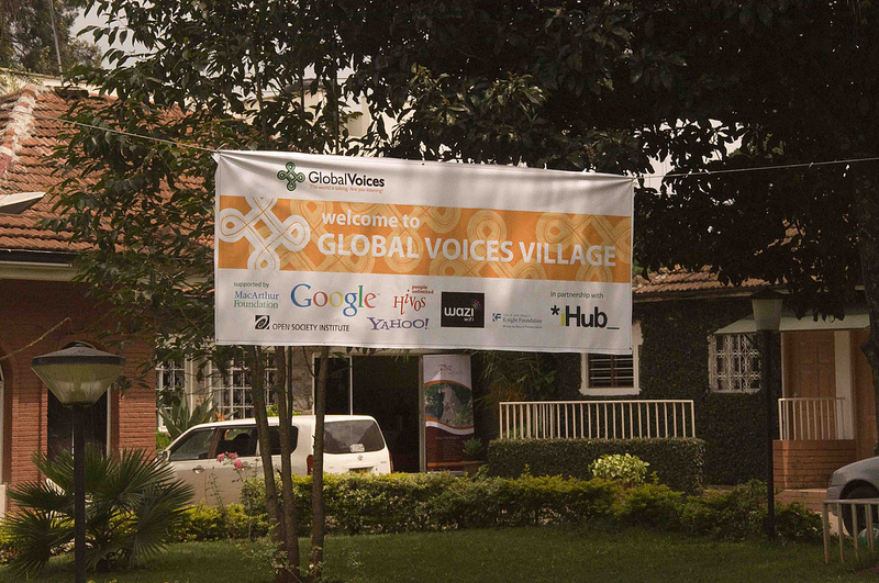 'Global Voices Village' - our private meeting hub in Nairobi, Kenya. Image from Global Voices Flickr.